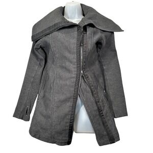 Lululemon Virasana Blanket Wrap Wool Blend Shawl Gray Women's 6 Cozy Layering